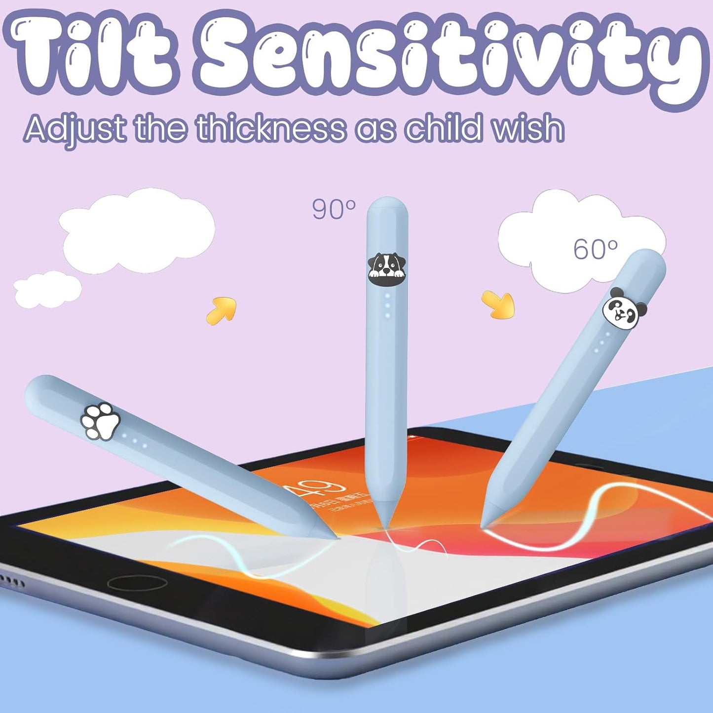 Kid-Friendly Stylus | Pink, Purple & Blue